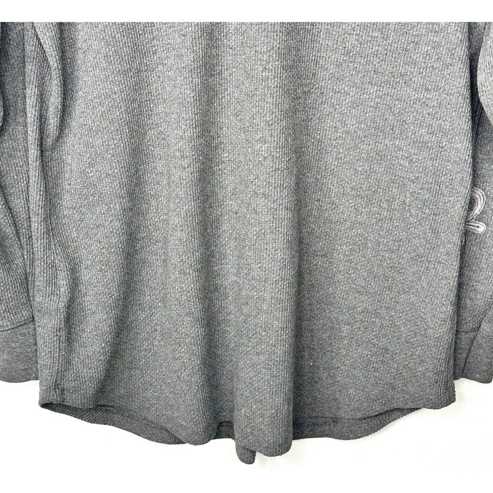 Love & Legend Womens Shirt Long Sleeve Waffle Embroidered Pullover Gray Size X - Picture 6 of 11